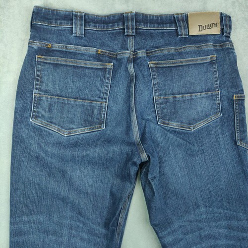 Duluth Trading Co Jeans Mens 36x32 Dark Wash Ballroom Double Flex Relaxed Fit - Picture 4 of 14