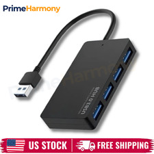 USB 3.0 Hub 4 Port High Speed 5Gbps Multi Splitter Adapter for PC Laptop Windows