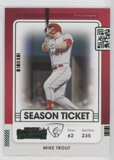 2021 Panini Contenders Season Ticket Green Mike Trout #56 0u9w