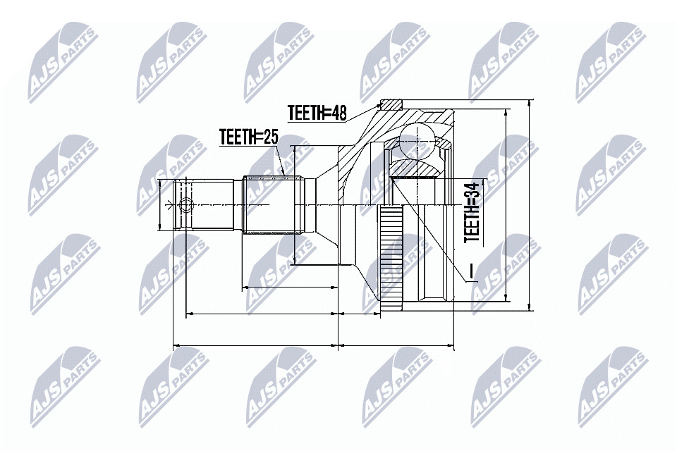 N.T.Y. NPZ-PE-027.NTY Joint Kit, drive shaft for PEUGEOT