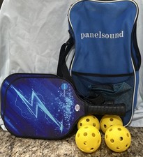 Panel Sound Pickleball Set. 2 Paddles, 4 Balls, And Storage Bag.