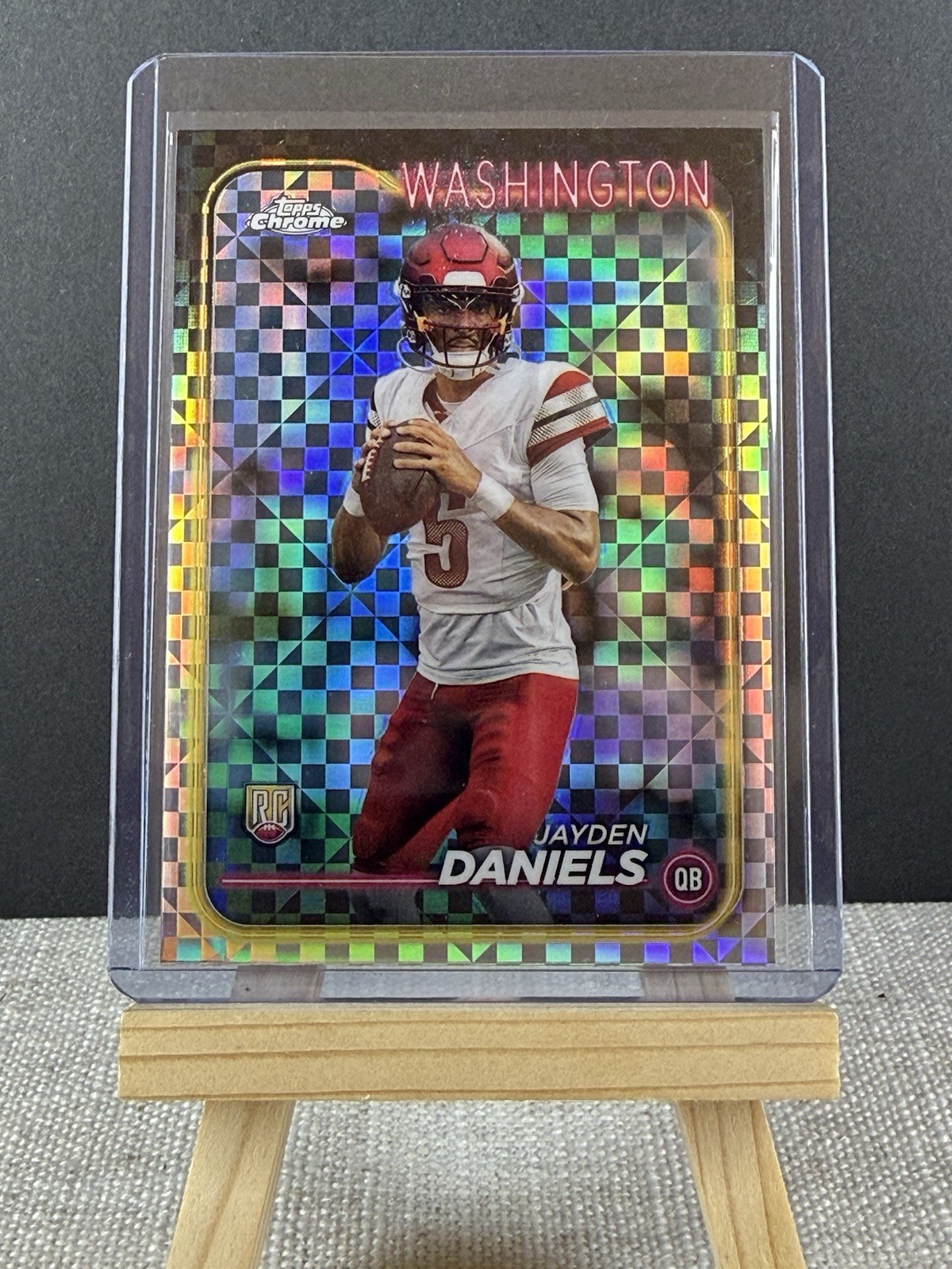 2024 Topps Chrome - Rookies Jayden Daniels #201 X-Fractor (RC) - Commanders