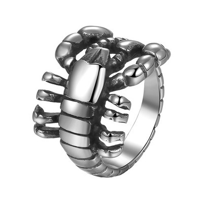 Men's Unique Stainless Steel Scorpion Ring Punk Style Scorpion Talisman Jewelry