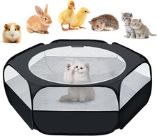 Small Animal Playpen, Chicken Brooder Box with Cover Top, Portable Outdoor Exerc