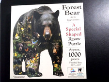 FOREST BEAR Shaped Jigsaw Puzzle 1000 pieces SunsOut Greg Giordano NIB