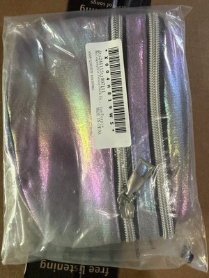 DTGN Holographic Purple Waist Pack, Zipper Closure, 2 Pockets, 15x29x10cm