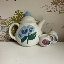 Grandmacore Wall Hanging Teapot  Vintage Burwood Products 6” X 5” 