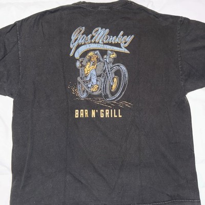 Gas Monkey Bar N  Grill Motorcycle T-Shirt Black Size 2XL