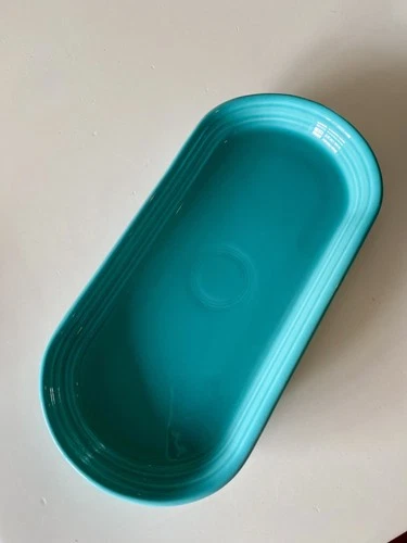 BREAD PLATTER UTILITY TRAY turquoise blue FIESTAWARE 12"