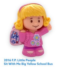 Little People School Bus Girl Pink Backpack Sit With Me Fisher-Price 2016