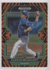 2022 Panini Prizm Draft Picks Tiger Stripes 30/99 Karson Milbrandt #PDP85 0c6