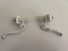 OLD SCHOOL BMX 1986 DIA-COMPE TECH 4 FRONT REAR BRAKE LEVERS OG WHITE RIGHT LEFT
