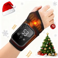 Electric Hand Wrist Massager Brace Pain Relief Vibration  Hot Compress Therapy