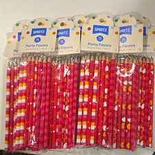 112 Spritz Party Favor Pencils 16 Count Multicolor Wood Hearts Kids Ages 5-12