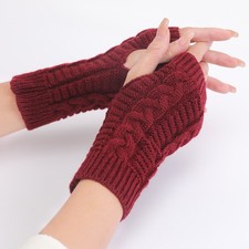 Hot Winter Men's and Women's New Knitted Half Finger Warm Wrist Guard