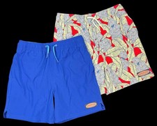 Vineyard Vines Lot Of 2 Youth Boys Swim Trunks Mesh Lined Bathing Shorts Medium