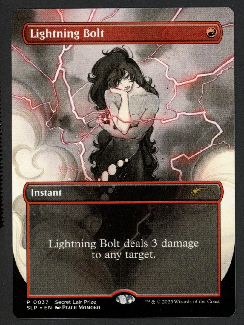 ***Lightning Bolt Borderless Secret Lair Prize*** MTG Promo Kid Icarus