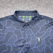 William Murray Golf Polo Shirt Mens 2XL Blue AOP Performance Stretch Active