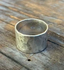 Vintage Mexico Sterling Silver Hammered Band Ring Size 6