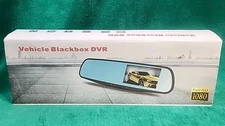 Vehicle Blackbox DVR (Full HD 1080) Rearview Mirror Dual Channel Recorder