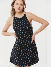Urban Outfitters Mabel High-Neck Empire Mini Party Dress Floral Size 6 