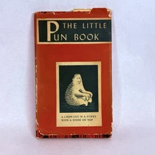 1960 The Little Pun Book w/ Dust Jacket Peter Pauper Press Vintage Humor Quirky