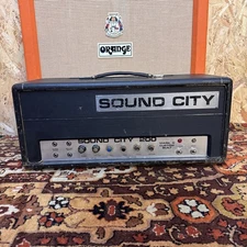 Vintage 1960s Sound City 200 Mark 3 L200W Partridge Valve Amplifier Head *RARE*