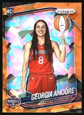 2025 Panini Prizm WNBA Georgia Amoore Orange Cracked Ice Prizms #140 Mystics