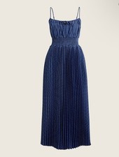 J Crew Smocked Milkmaid Cottagecore Feminine Dress Blue Gingham Size 14 Smocked