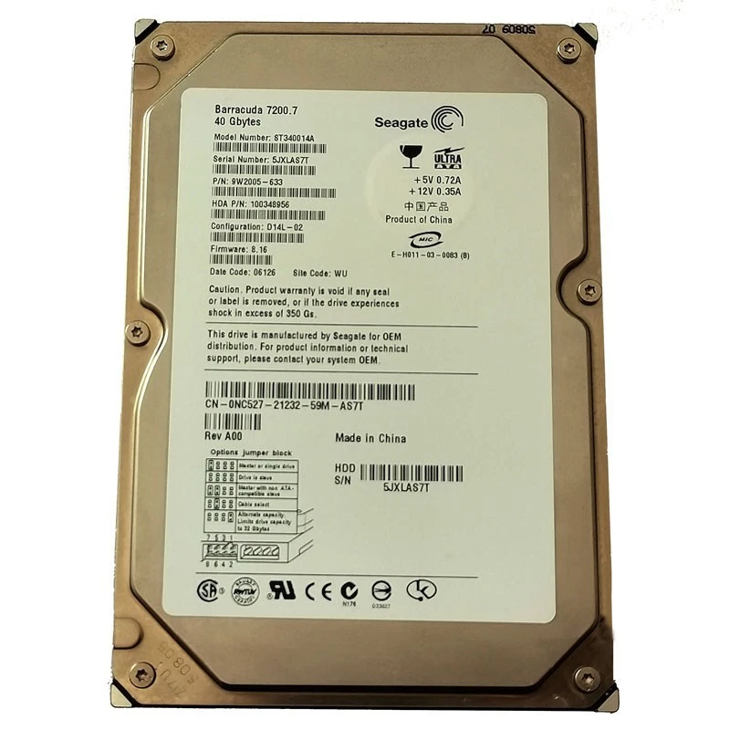 Seagate Internal Hard Disk Drives 40 GB Hybrid (HDD/SSD) for sale