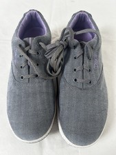 Dexter Slide Rite “Kerrie” Grey Twill Women's Bowling Shoes Size 9.5