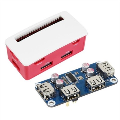 USB Hub Box for Zero 2 W WH 3A 3B Plus 3 Series 4x USB 2.0 Ports