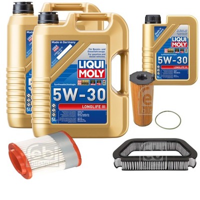 FEBI BILSTEIN Inspektionspaket 11L Liqui Moly 5W30 Longlife3 für Audi A8 4E_