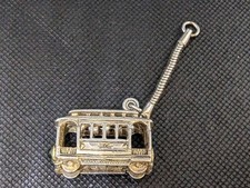 Raro Dije/Colgante Vintage Plata Esterlina "Trolley Car" (A-1)