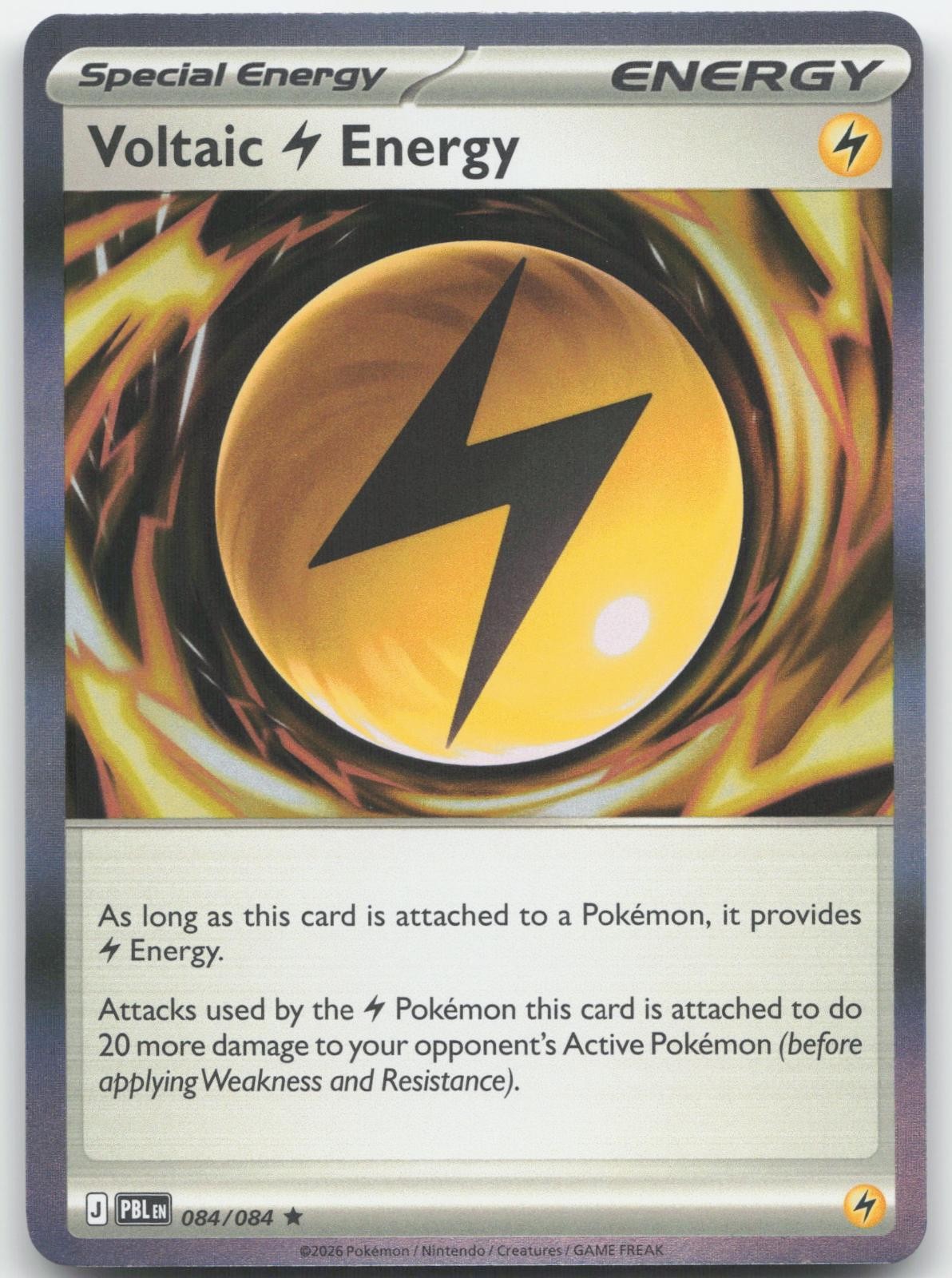 Voltaic Lightning Energy 084/084 Holo Rare Pitch Black Pokemon Near Mint