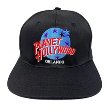 Vintage Planet Hollywood Orlando Hat • 90s Restaurant Chain Snapback Cap