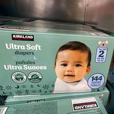 Kirkland Signature Ultra Soft Diapers Size 2 12-18 lb 144 Count White