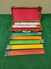 Vintage Royal Crisloid Mah Jong Set- 5 Bakelite Trays/White Tiles (BFEB-04-027)