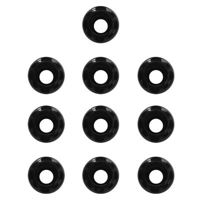 10 Stück schwarz Kunststoff elastische Schock Schnur Seil Toggle Ball Ende Lock