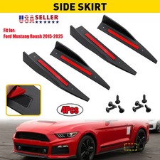 4x Side Skirt Rocker Panel Spoiler Diffusers Fit Ford Mustang Roush 2015-2025 Us 4x Side Skirt Rocker Panel Spoiler Diffusers Fit Ford Mustang Roush 2015-2025 Us