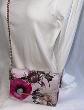 Ted Baker London Pauleta Palace Rose Chain Strap Evening Bag Floral Dusty Pink