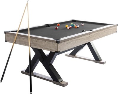 Table 84'' Billiard Set Industrial 7FT Pool w/2Cue Sticks 16 Balls 2Chalk Sturdy