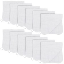 12 Pack Muslin Burp Cloths - Large 20 x 10, Ultra Absorbent 100 Cotton for Ba...