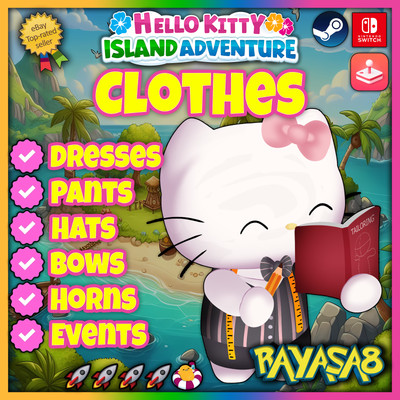 Hello Kitty Island Abenteuer Kleidung  Jeder Artikel Nintendo | Apple...