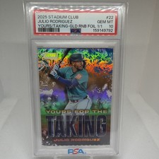 2025 Topps Stadium Club - Julio Rodriguez 1/1 PSA 10 Yours For The Taking #YK-22