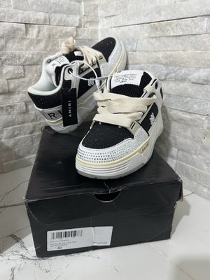 Amiri Crystal Ma -1 Damen Sneaker Leder Schwarz Weiß