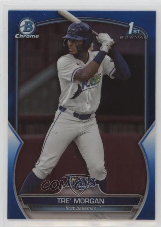 2023 Bowman Draft Chrome Blue Refractor /150 Tre' Morgan #BDC-199 0pg6