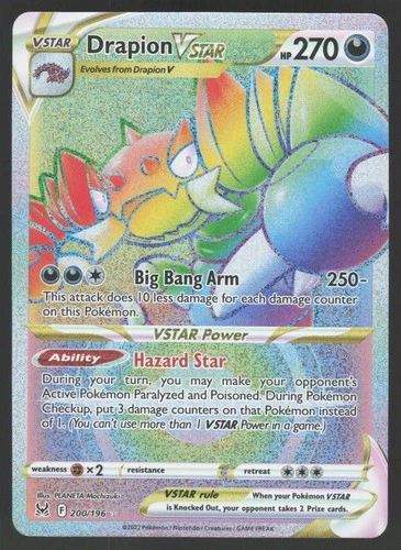 Drapion VSTAR 200/196 Secret Rare Pokemon TCG Lost Origin NM