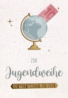 Jugendweihe - Geldkarte - Unverpackt Plastikfrei - GlüCkwunschkarte Mit Umschlag