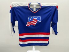 CCM Team USA 1992 Albertville Olympic Hockey Jersey Blue Large